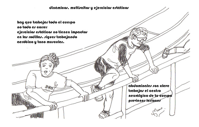dinámicas, multisalto y ejercicios estáticos