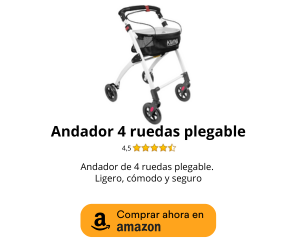 Andador 4 ruedas plegable para personas mayores