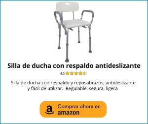 Silla de ducha con respaldo y reposabrazos