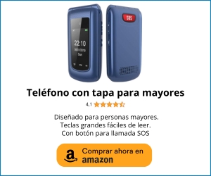 Teléfono con tapa y botón SOS